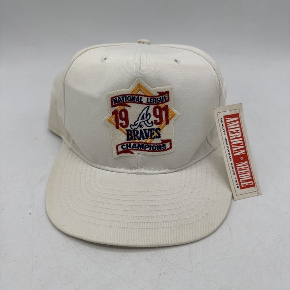 Atlanta Braves Hat 1991 National‎ League Champs Snapback Cap American Needle Vtg